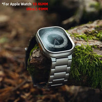 Titanium Business Apple Watch Band - Luxury Metal Strap for Apple Watch Ultra 2/1 49mm, Series 10 46mm, Series 9/8/7 45mm, Series 6/5/4/SE 44mm