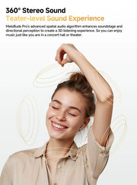 QCY MeloBuds Pro ANC Earbuds - 46dB Hybrid ANC, LDAC Hi-Res, Bluetooth 5.3 | 6-Mic, 34H Battery, In-Ear Detection, Waterproof TWS