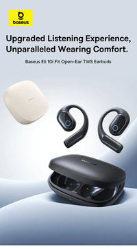 Baseus Eli 10i Fit Open-Ear Air Conduction Earphones - Bluetooth 5.4 | 45Hr Battery, IP54 Waterproof, Dual Connection Sport Earbuds