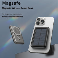 MagSafe Magnetic Wireless Power Bank with Solar Charging - Fast Charge Portable Battery | Eco-Friendly Solar Charger for iPhone