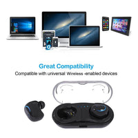 TWS Wireless Stereo Earbuds with 950mAh Charging Case - Bluetooth 4.2 Earphones | 5-6H Battery & Noise-Reducing Mic