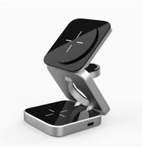 3-in-1 Foldable Wireless Charger - Magnetic Charging Station for iPhone, Apple Watch & AirPods | Portable Travel Dock