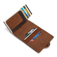 Thumbnail for AirTag Wallet & Card Holder RFID with Zipper Genuine Leather - TechShopi