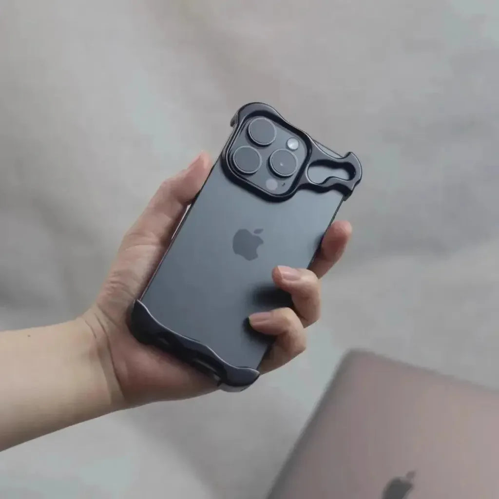 AluLux Edge™: The Premium Irregular Aluminum Bumper Case with Lens Shield - TechShopi