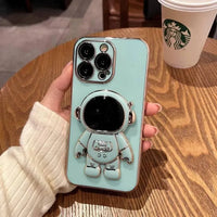 Thumbnail for Astronaut iPhone Case - Shockproof Silicone Kickstand Cover - TechShopi