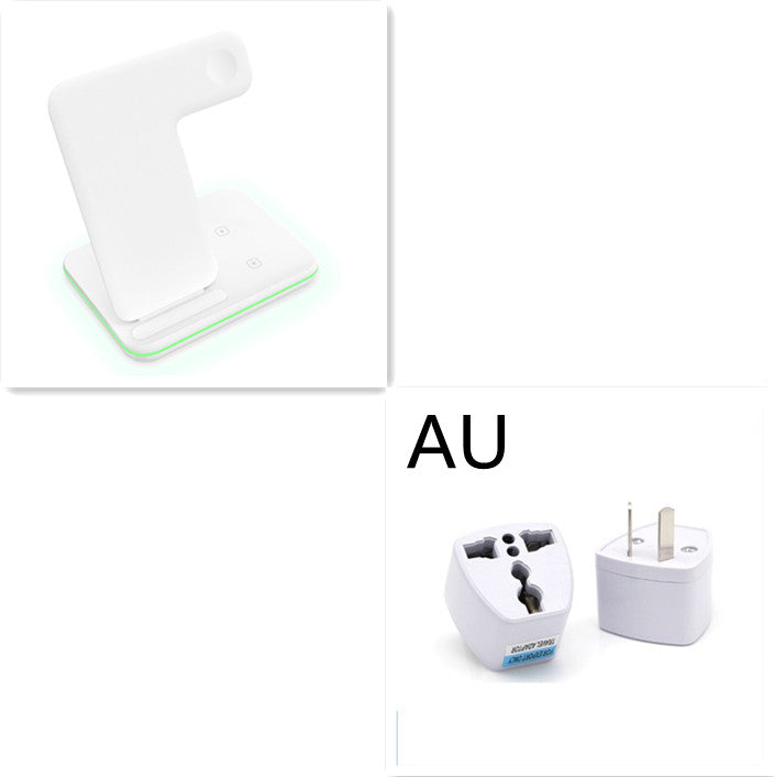3-in-1 Wireless Charging Stand with Adjustable Bracket - Fast Qi Charger for iPhone, Apple Watch & AirPods