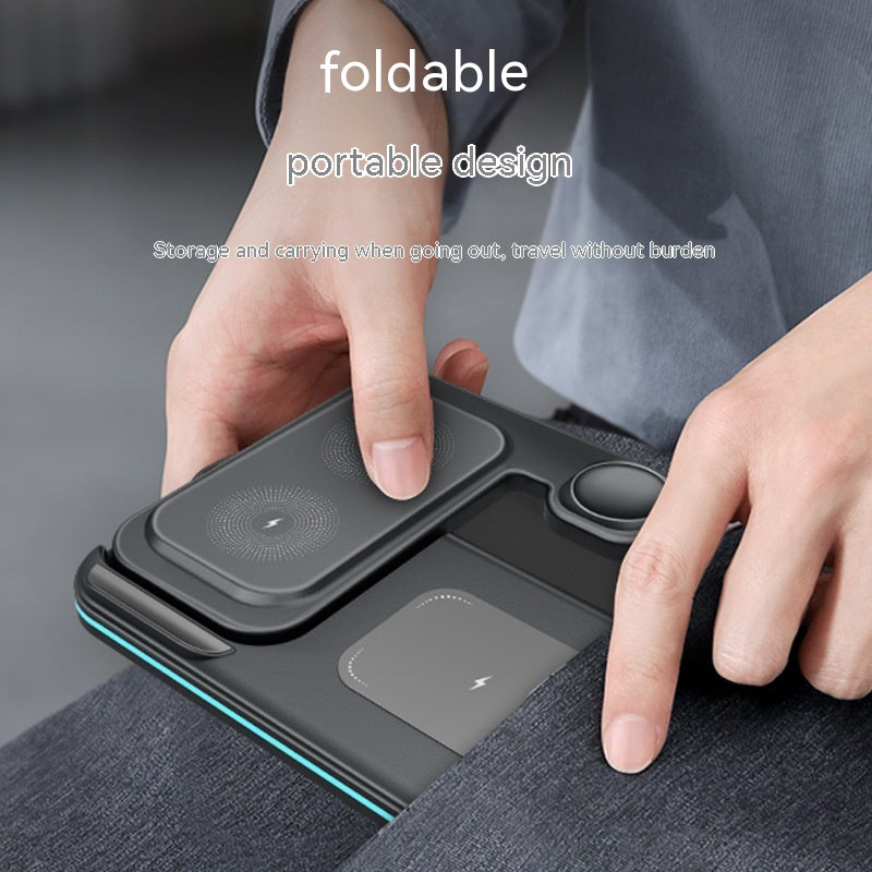 Foldable Wireless Fast Charger - Multi-Angle Travel Stand