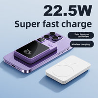 Magnetic charging treasure portable wireless charging