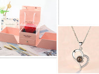 Thumbnail for Hot Valentine's Day Gifts Metal Rose Jewelry Gift Box Necklace For Wedding Girlfriend Necklace Gifts