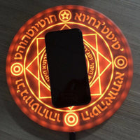 LED Magic Circle Wireless Charger - Light-Up Fast Charging Pad with Glowing Effects for iPhone & Android