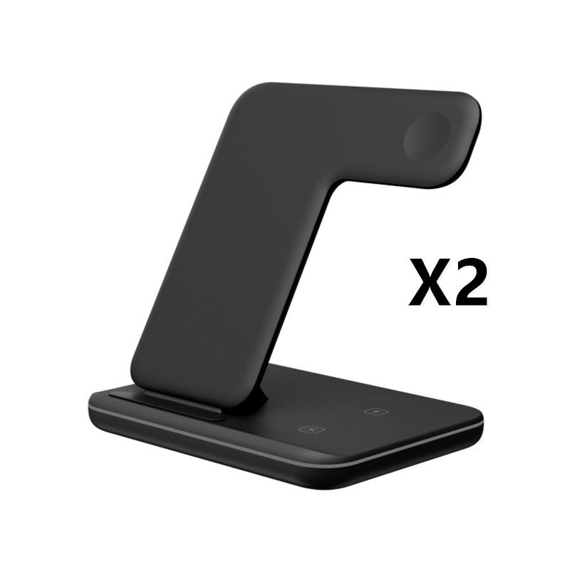 3-in-1 Wireless Charging Stand with Adjustable Bracket - Fast Qi Charger for iPhone, Apple Watch & AirPods