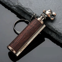 Thumbnail for Creative Metal Keychain Lighter Wild Fire Ten Thousand Times Use Kerosene Lighters Gifts For Men