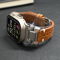 Thumbnail for Classic Elegance Strap™: Genuine Leather Band for Apple Watch Series & Ultra - TechShopi