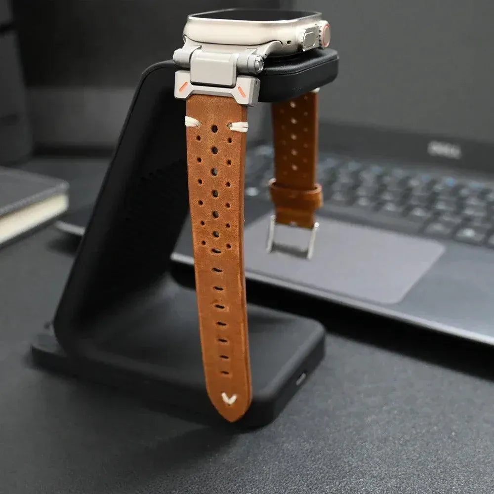 Classic Elegance Strap™: Genuine Leather Band for Apple Watch Series & Ultra - TechShopi