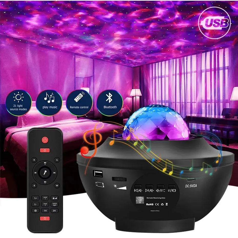 CosmoSphere™ 21-Color Bluetooth Star Projector - TechShopi
