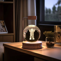 Thumbnail for Crystal Ball Cosmic Dinosaur Indoor Night Light USB Power