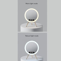 LED Mirror Alarm Clock with Wireless Charger - Multi-Function Digital Display with Temperature, USB Charging & Time