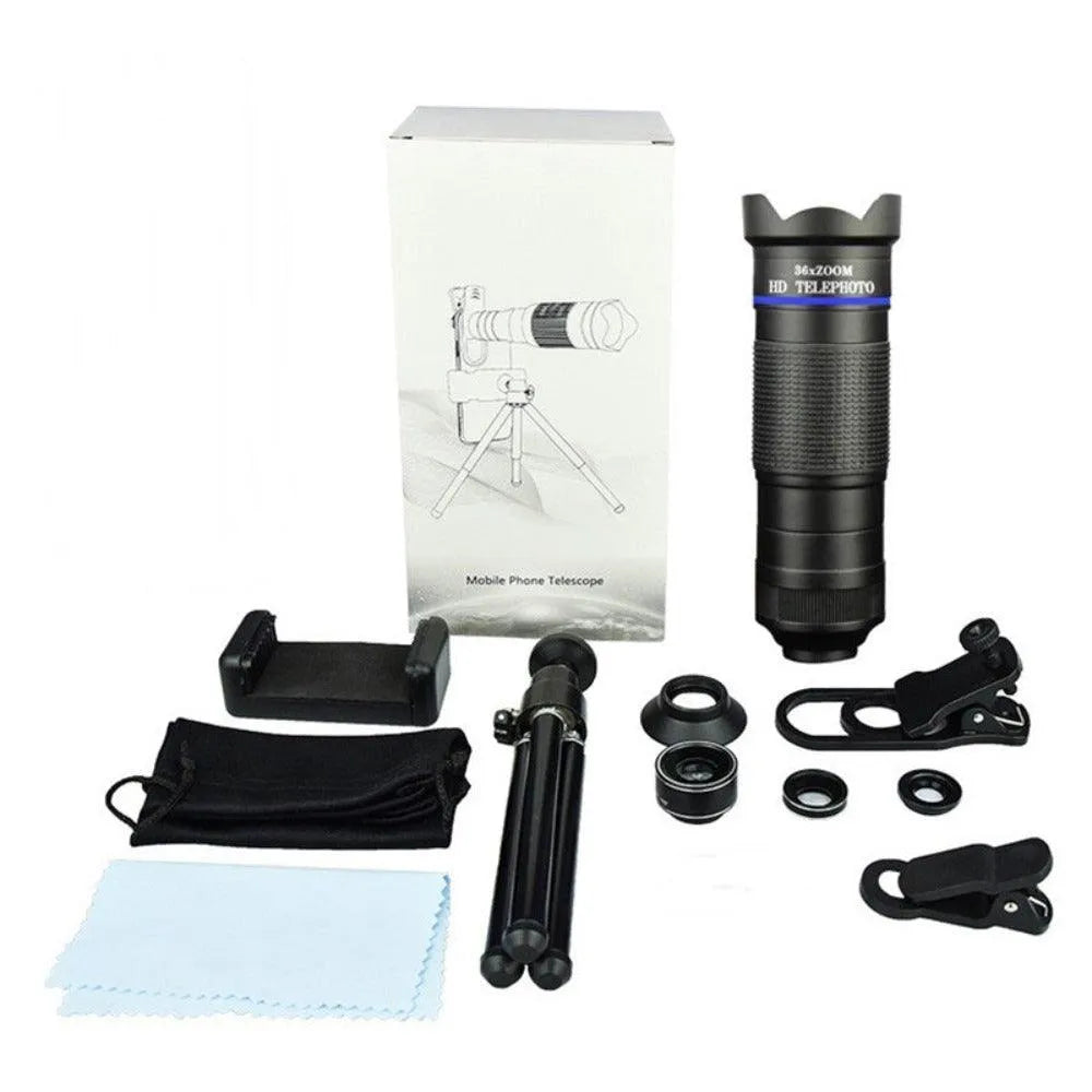 Dragon 36X Mobile Phone Lens Kit With Tripod - TechShopi