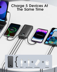 AC-02F Portable Power Bank - Compact Fast Charging Battery Pack | Universal USB Charger for iPhone & Android Devices