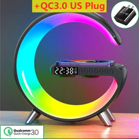 Thumbnail for 15W Wireless Charger Stand with LED RGB Light Desk Lamp and Speaker - TechShopi