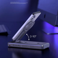 5-in-1 Wireless Magnetic Power Bank - 10000mAh Fast Charging Treasure with Foldable Design | Multi-Device Charging Station for iPhone, AirPods & Apple Watch