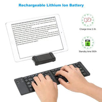 Thumbnail for Foldable Metal Bluetooth Keyboard - Your Compact Typing Companion - TechShopi