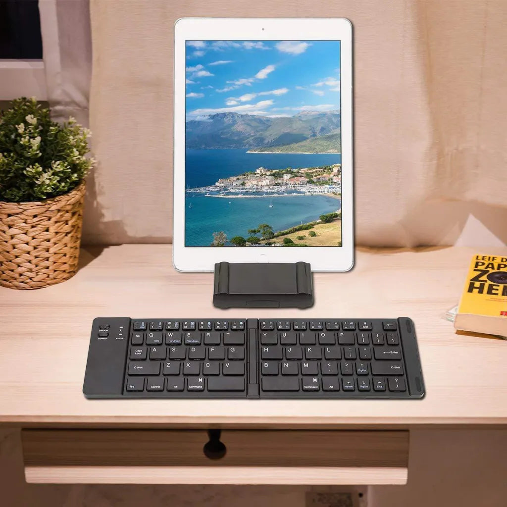 Foldable Metal Bluetooth Keyboard - Your Compact Typing Companion - TechShopi