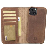 Thumbnail for Full Leather Coating Detachable Wallet Case for Apple iPhone 13 Series - TechShopi