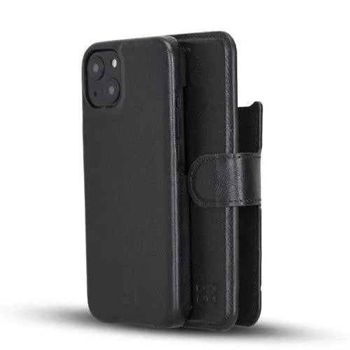 Full Leather Coating Detachable Wallet Case for Apple iPhone 13 Series - TechShopi