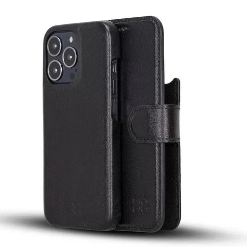 Full Leather Coating Detachable Wallet Case for Apple iPhone 13 Series - TechShopi