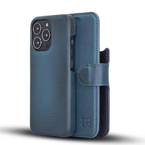 Full Leather Coating Detachable Wallet Case for Apple iPhone 13 Series - TechShopi