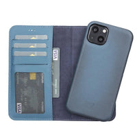 Thumbnail for Full Leather Coating Detachable Wallet Case for Apple iPhone 13 Series - TechShopi