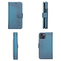 Thumbnail for Full Leather Coating Detachable Wallet Case for Apple iPhone 13 Series - TechShopi