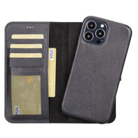 Thumbnail for Full Leather Coating Detachable Wallet Case for Apple iPhone 13 Series - TechShopi