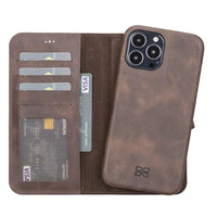 Thumbnail for Full Leather Coating Detachable Wallet Case for Apple iPhone 13 Series - TechShopi