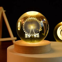 Thumbnail for GalaxyOrb™ 3D Moon & Planet Crystal Ball USB LED Night Light - TechShopi