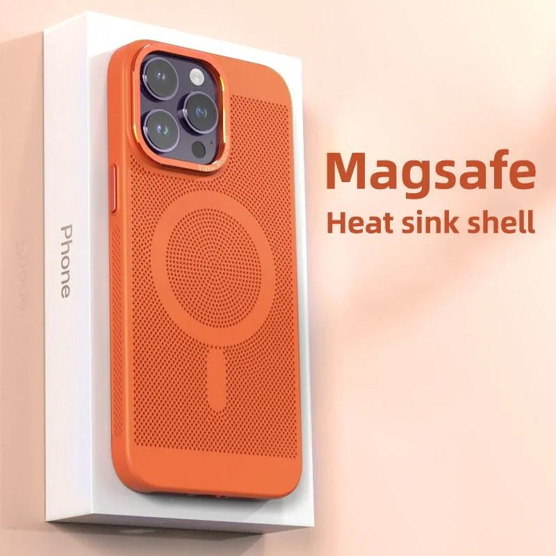 Heat Dissipation Magnetic Magsafe Wireless Charging Case for Iphone 14 Pro Max 13 12 - TechShopi