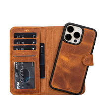 Toronata Casper Leather iPhone 15 Wallet Case - Magnetic Detachable MagSafe | RFID Protection with Kickstand & Card Slots