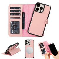 Toronata Casper Leather iPhone 15 Wallet Case - Magnetic Detachable MagSafe | RFID Protection with Kickstand & Card Slots