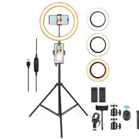 Thumbnail for LED Ring Light With Phone Tripod Stand Kit 10