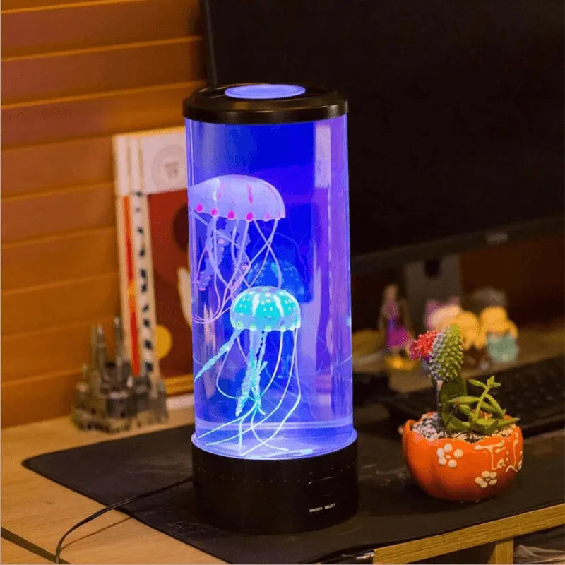 LED Tower Fantasy Jellyfish Lamp With Remote Control - TechShopi