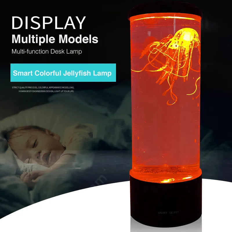 LED Tower Fantasy Jellyfish Lamp With Remote Control - TechShopi