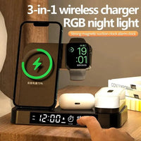 Thumbnail for llumiCharge Pro™: 3-in-1 Wireless Charger with Clock & Night Light - TechShopi