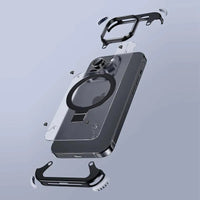 Thumbnail for MagAlloy Elite™: Magnetic Aluminum Stand Case with Rimless Design for iPhone - TechShopi