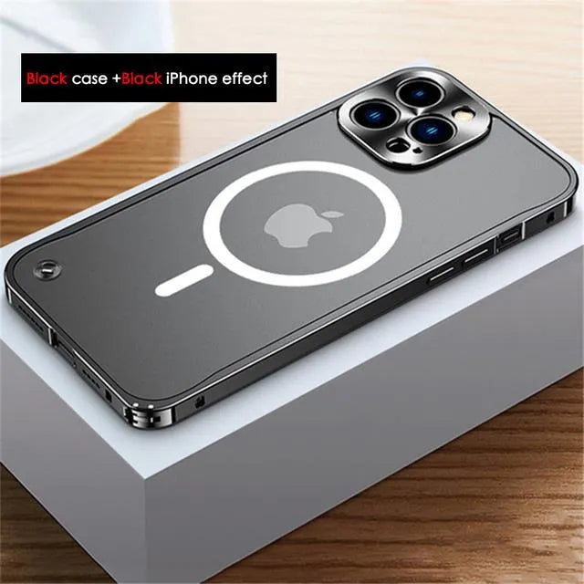 Magnetic Charging Aluminium Case Cover for iPhone - TechShopi