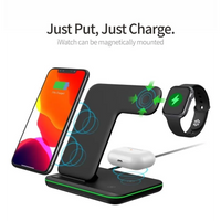 Thumbnail for Ninja 15W 3 in 1 Fast Wireless Charging Station for Mobile Phones - TechShopi