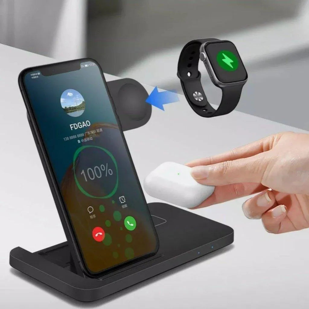 Ninja Dragons 3 in1 Wireless Foldable Charging Station - TechShopi