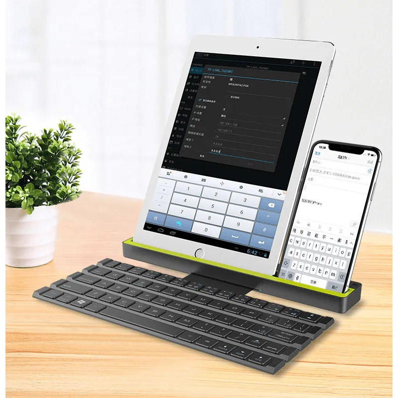 Outdoor Office Portable Folding Wireless Reel Keyboard - TechShopi