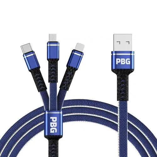 PBG 3 in 1 Cable Mesh/Nylon Braided HQ Multi Device Charging (iphone, - TechShopi