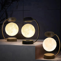 Thumbnail for Portable Magnetic Levitation Moon Lamp LED Rotating Dangling Lamp - TechShopi